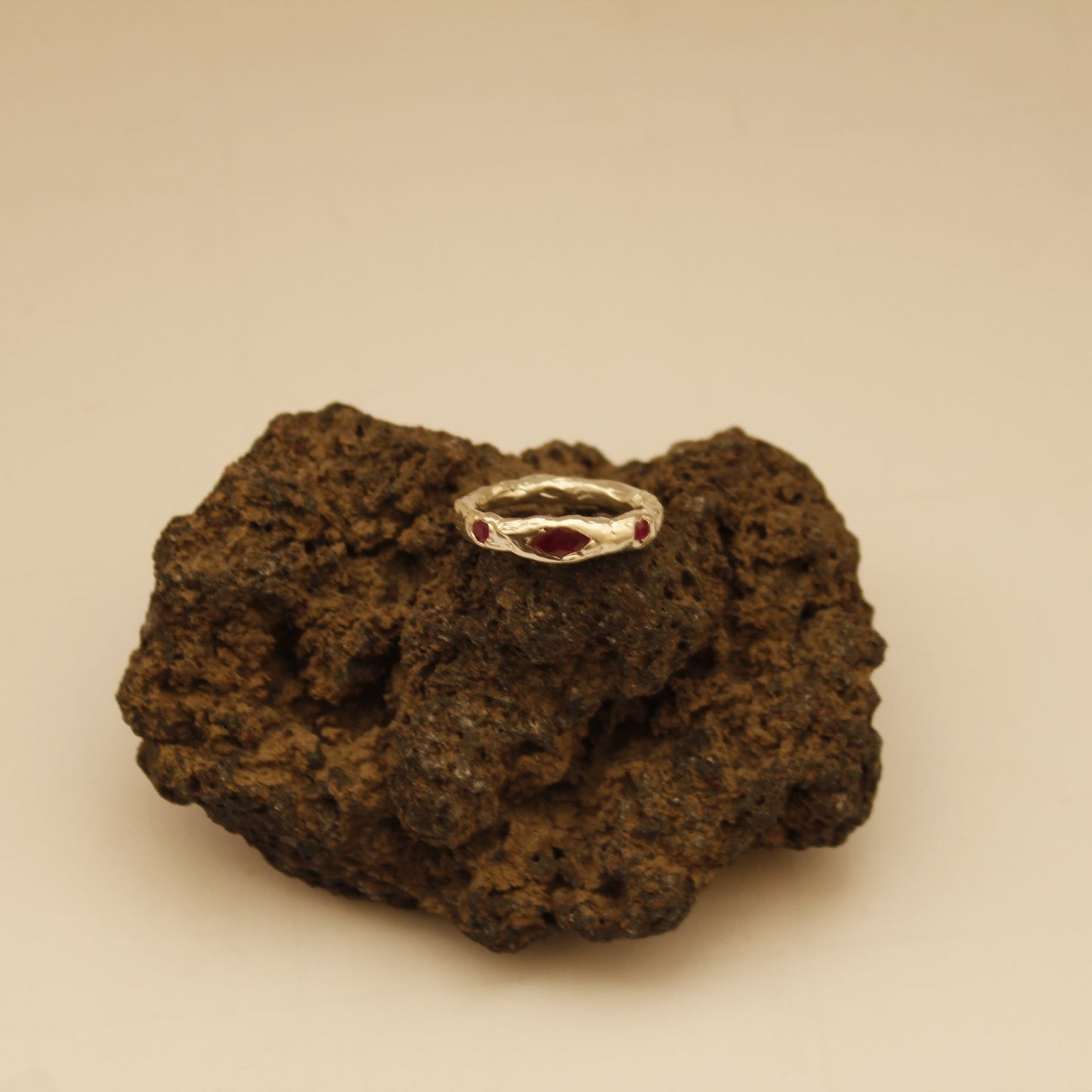 Fishy Rough Ring - 5 Stones