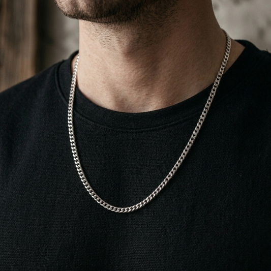 Cuban Chain Silver Necklace .925